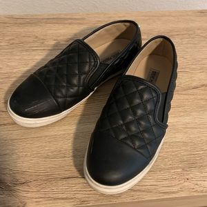Steve Madden black slip ons size 7.5